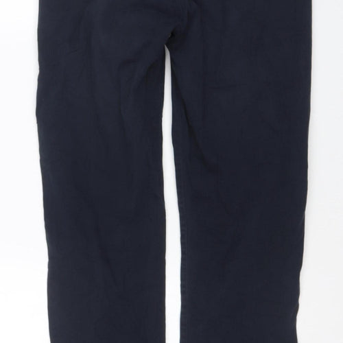 Next Men's Blue Chino Trousers 30W 31L Regular Fit Cotton