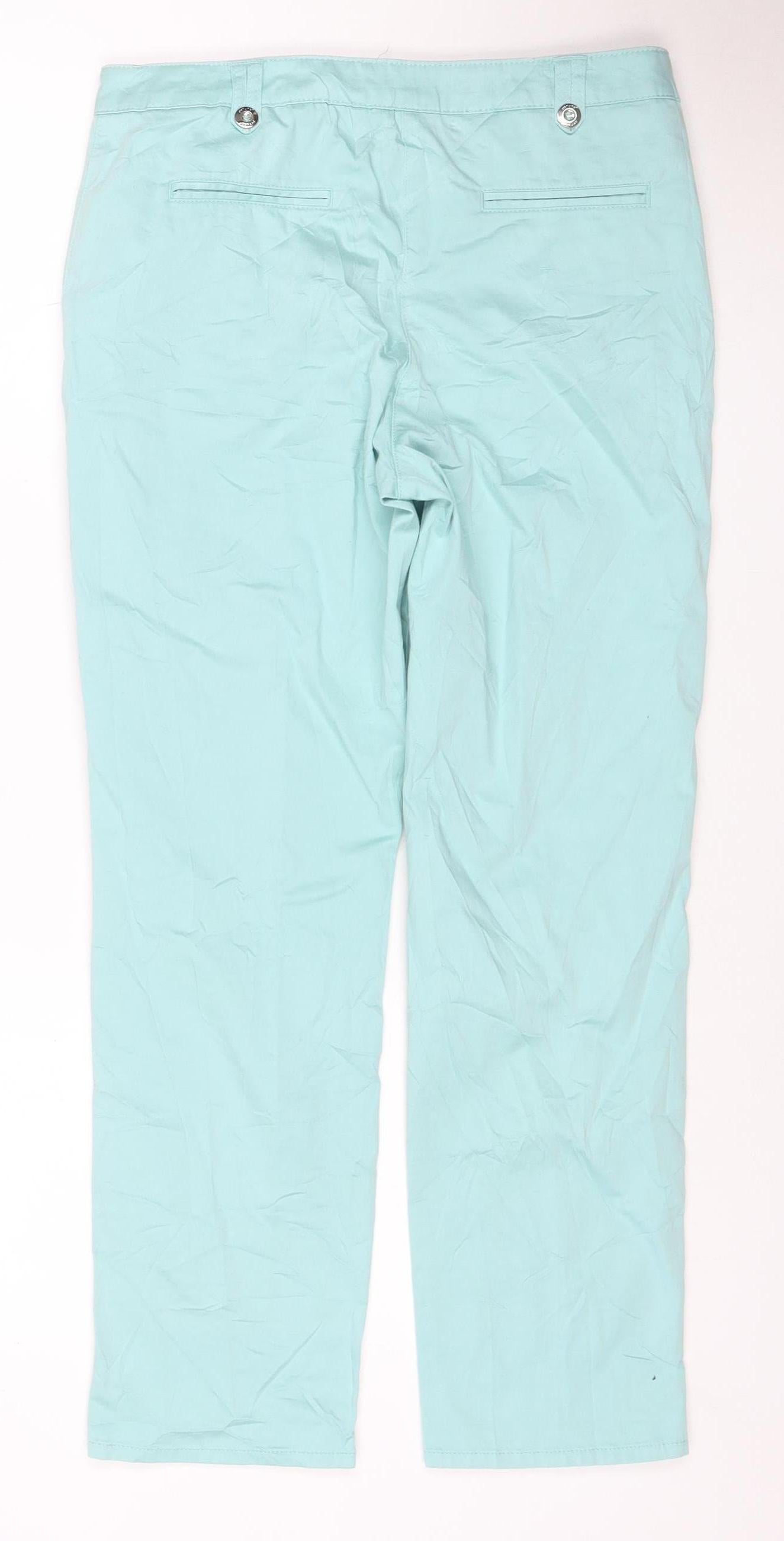 Marks and Spencer Women Green Size 10 Short Straight Stretch Jeans