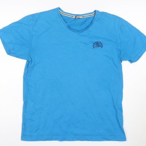 SoulCal & Co Men's Blue V-Neck Short Sleeve T-Shirt Size M