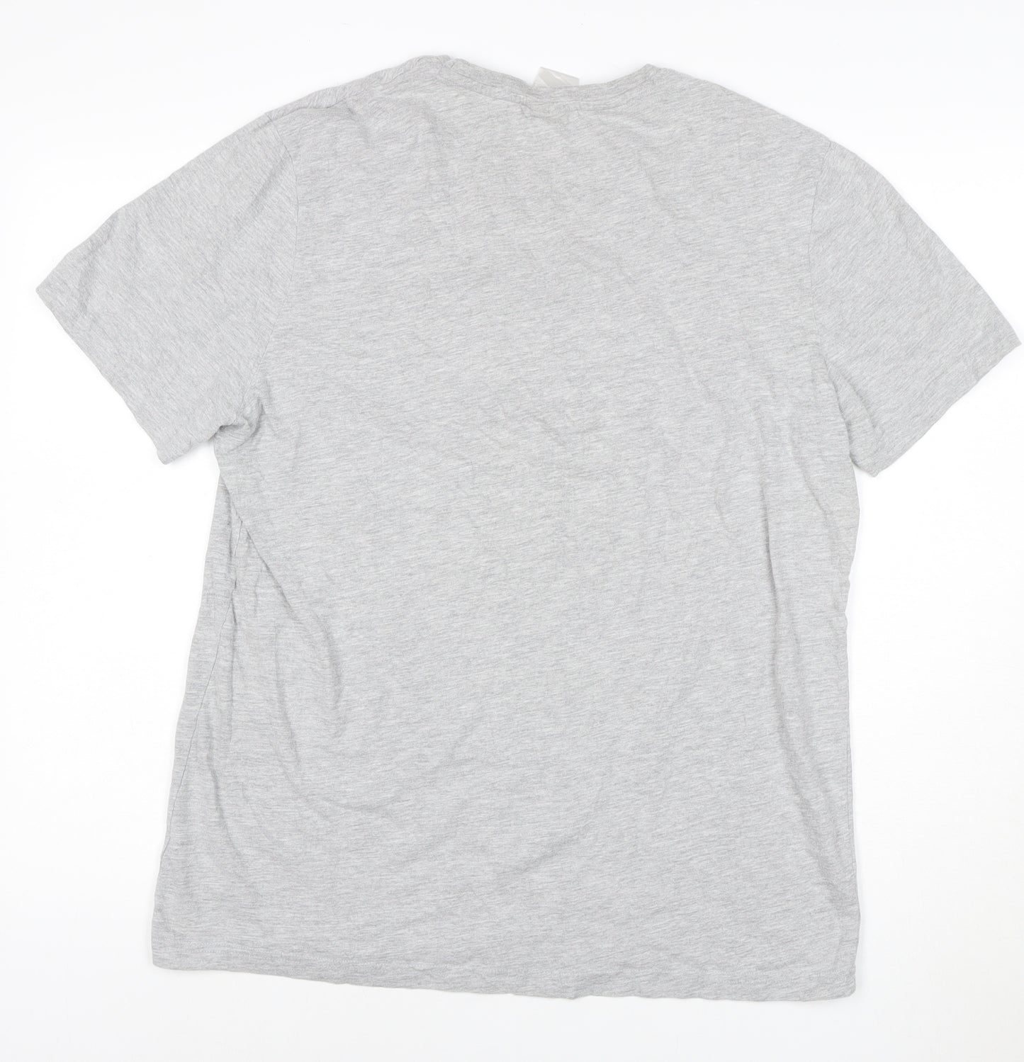 George Men’s Grey Pac-Man Graphic T-Shirt Size L 100% Cotton Retro Gamer Style