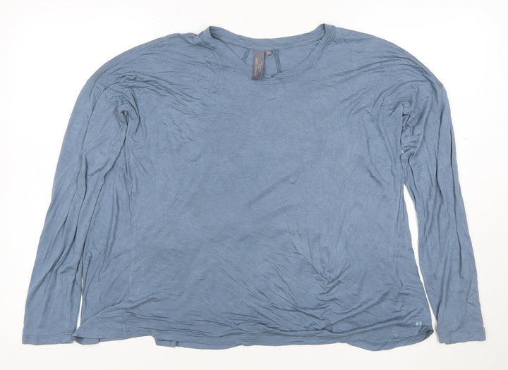 Sweaty Betty Women Blue Long Sleeve Bamboo Jersey T-Shirt Size S