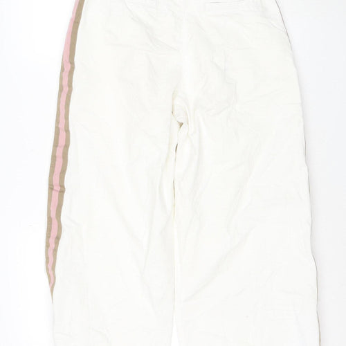 Zara Basic Women White Wide-Leg Denim Jeans Size 10