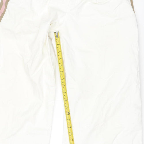 Zara Basic Women White Wide-Leg Denim Jeans Size 10