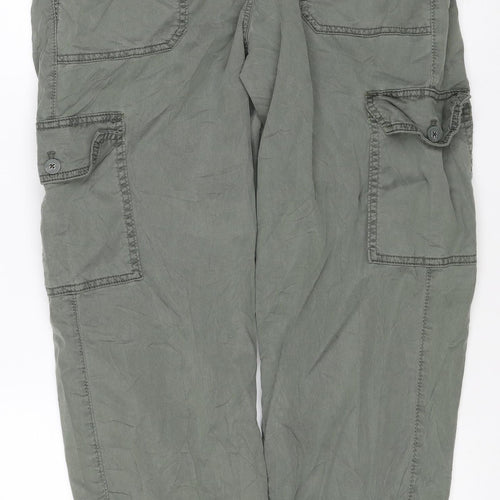 Marks and Spencer Women’s Green Cargo Trousers Size 14 Relaxed Fit