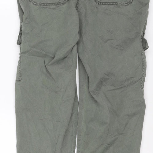 Marks and Spencer Women’s Green Cargo Trousers Size 14 Relaxed Fit