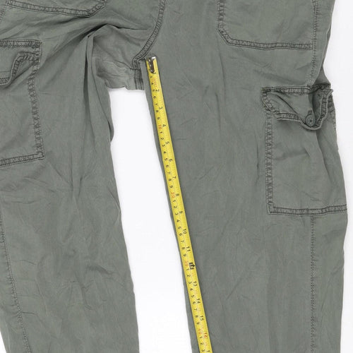 Marks and Spencer Women’s Green Cargo Trousers Size 14 Relaxed Fit