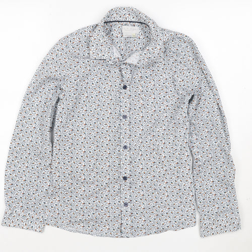 John Lewis Boys Multicoloured Bird Print Cotton Button-Up Shirt 13 Years