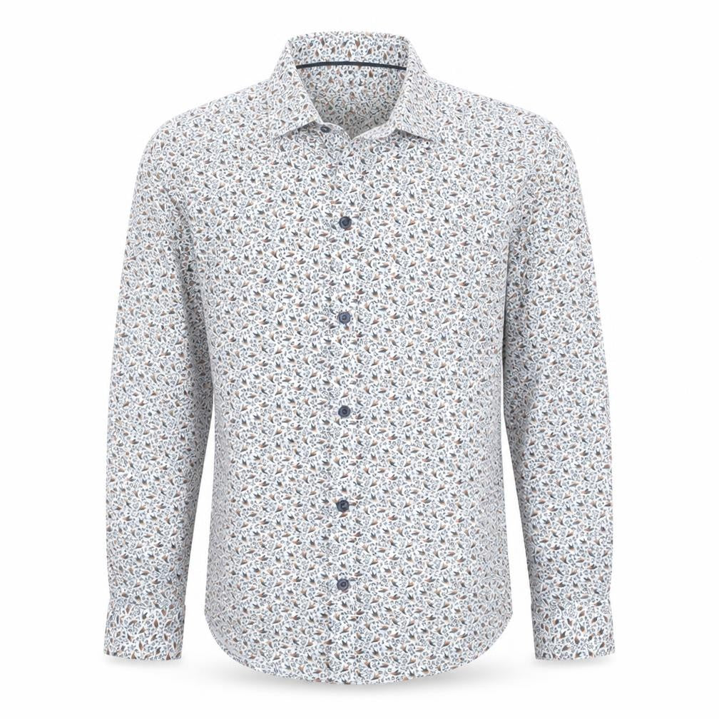 John Lewis Boys Multicoloured Bird Print Cotton Button-Up Shirt 13 Years