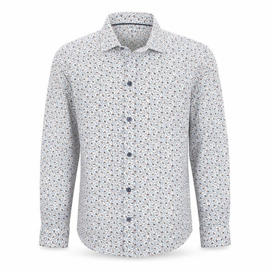 John Lewis Boys Multicoloured Bird Print Cotton Button-Up Shirt 13 Years