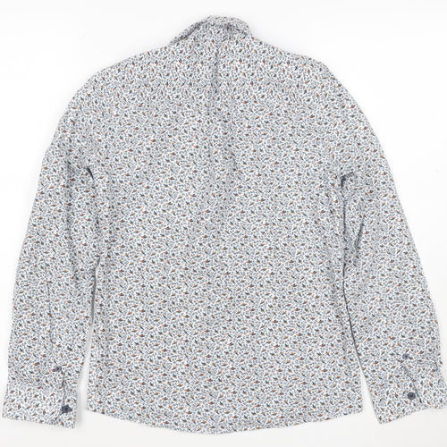 John Lewis Boys Multicoloured Bird Print Cotton Button-Up Shirt 13 Years
