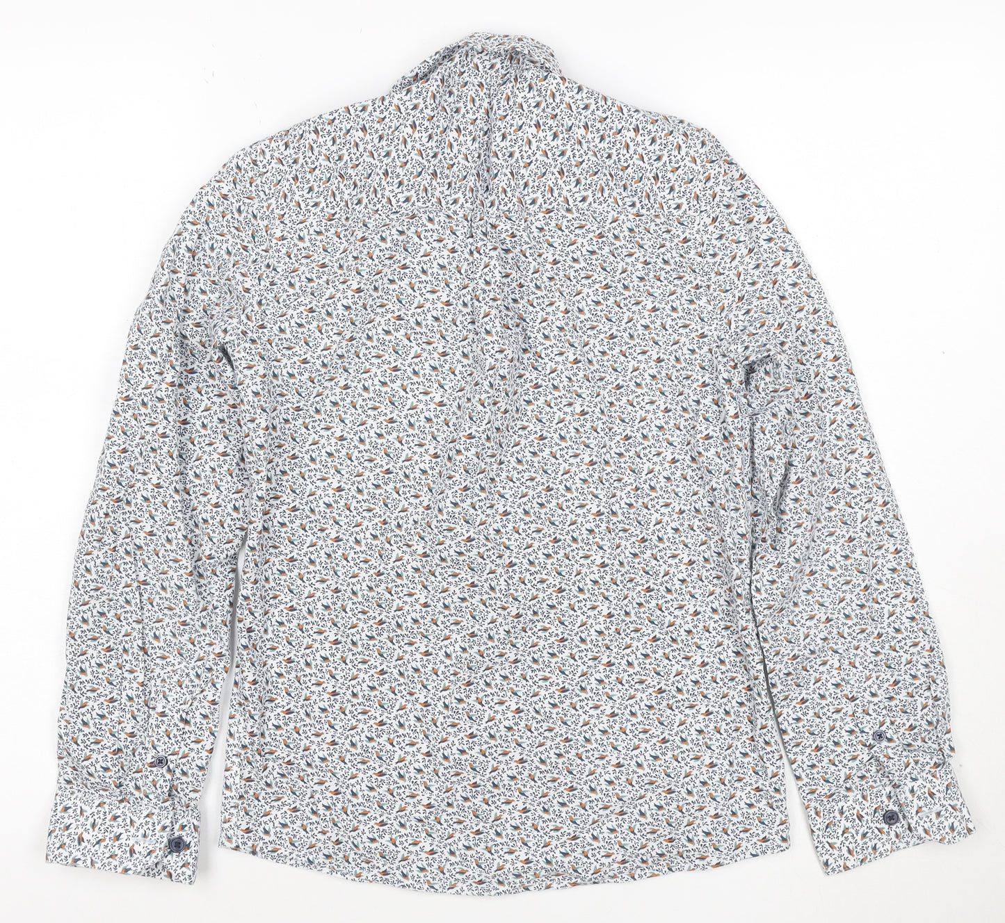 John Lewis Boys Multicoloured Bird Print Cotton Button-Up Shirt 13 Years