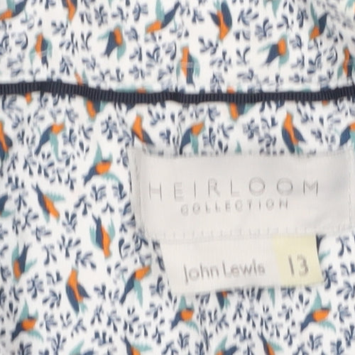John Lewis Boys Multicoloured Bird Print Cotton Button-Up Shirt 13 Years