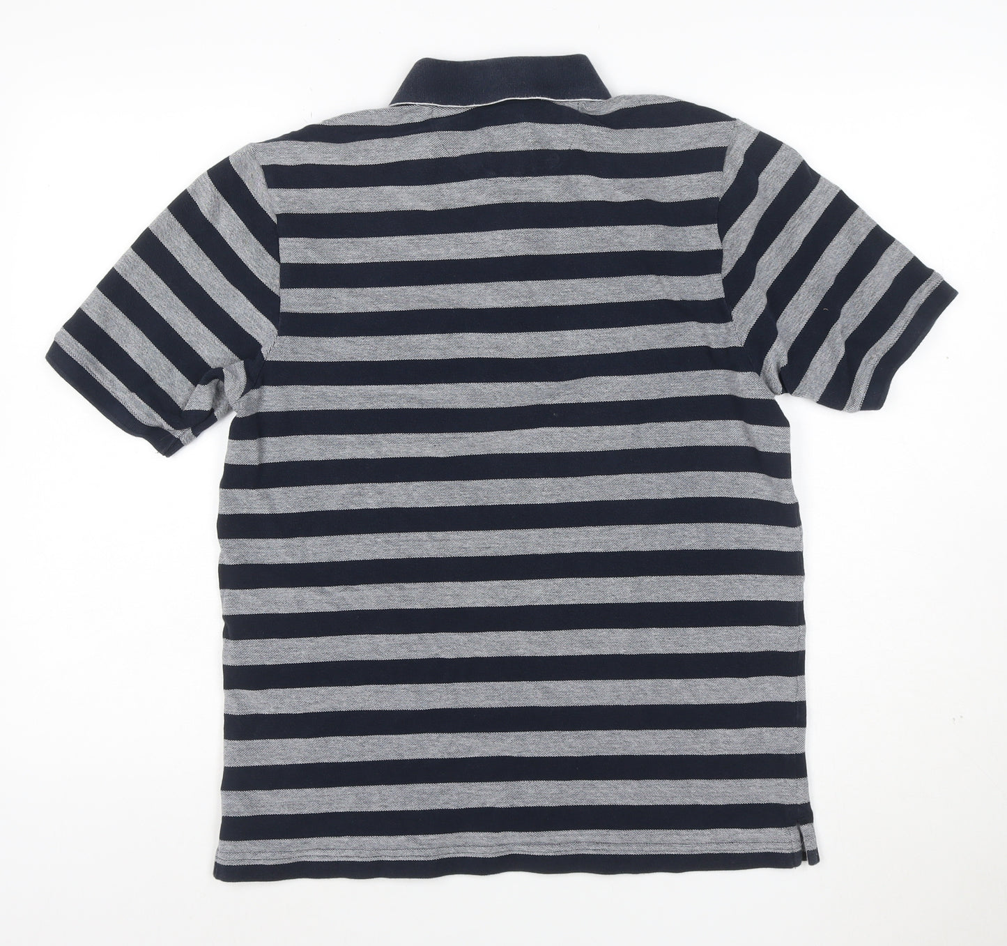 Farah Classic Men's Blue Striped Cotton Polo Shirt Size M