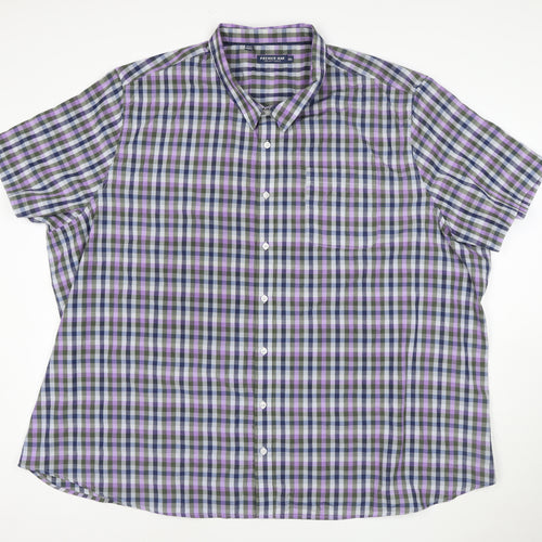 Premier Man Men's Multicoloured Check Short Sleeve 5XL Casual Shirt