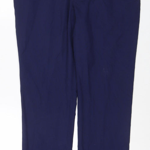 Next Men's Blue 36in Slim Fit Dress Trousers 29in Short Leg