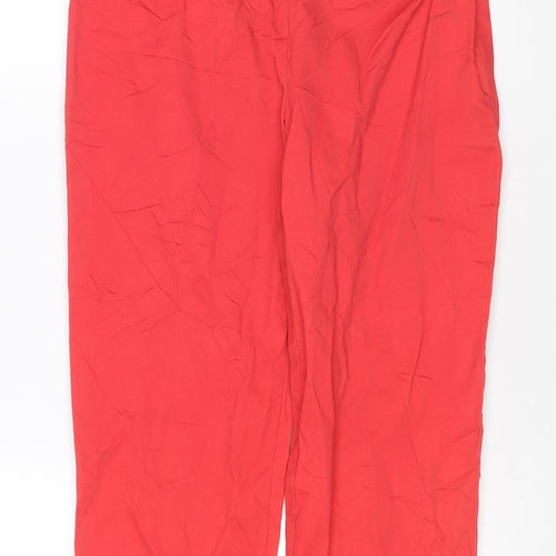 Marks and Spencer Women Red Size 12 Long Straight Jeans