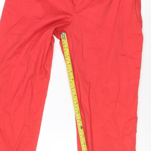 Marks and Spencer Women Red Size 12 Long Straight Jeans