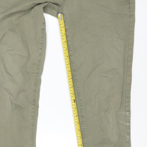 Next Mens Green Slim Fit Stretch Chino Trousers 30R