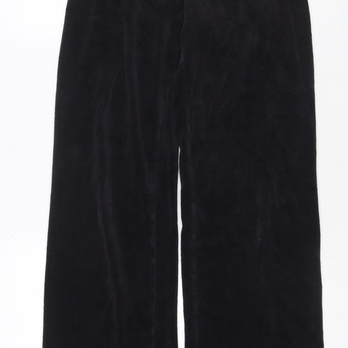 Juicy Couture Black Velour Sweatpants Women’s S Relaxed Fit Drawstring