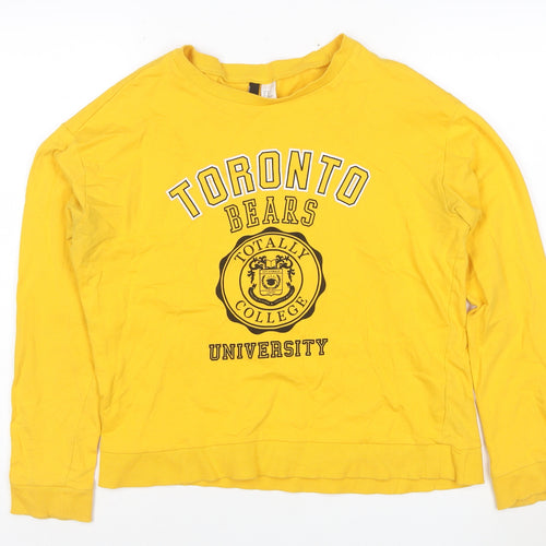 H&M Women's Yellow Toronto Bears Cotton Pullover Sweatshirt M