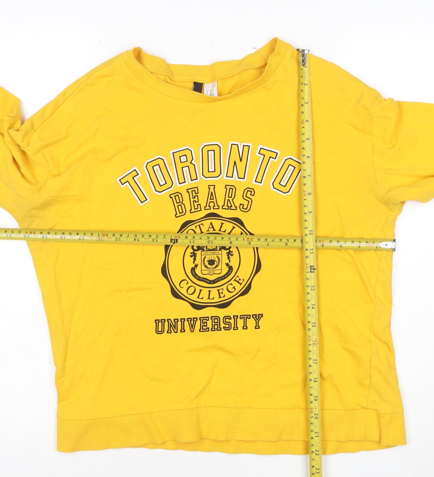 H&M Women's Yellow Toronto Bears Cotton Pullover Sweatshirt M