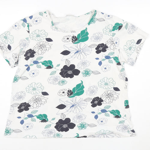 Damart Women’s Multicoloured Floral Cotton T-Shirt L
