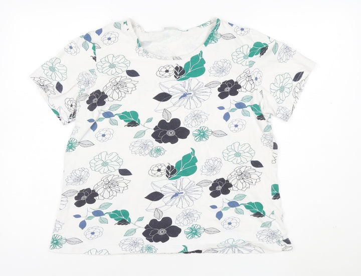 Damart Women’s Multicoloured Floral Cotton T-Shirt L