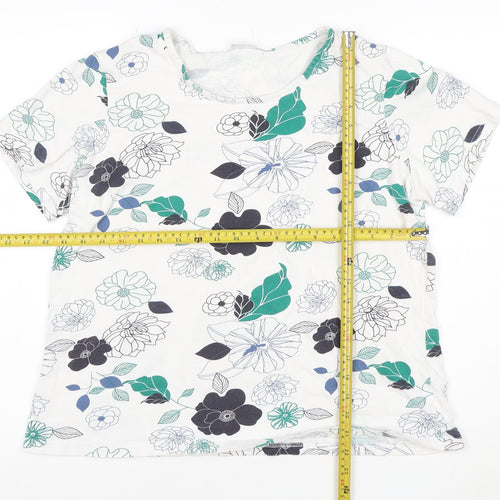 Damart Women’s Multicoloured Floral Cotton T-Shirt L