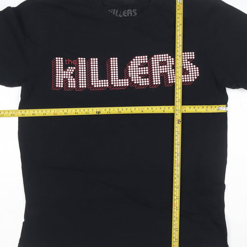 The Killers Women's Black Cotton Band T-Shirt M Short Sleeve