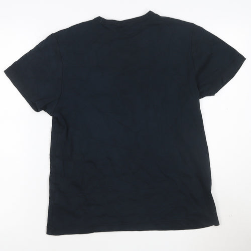 River Island Women's Black V-Neck Cotton T-Shirt Medium