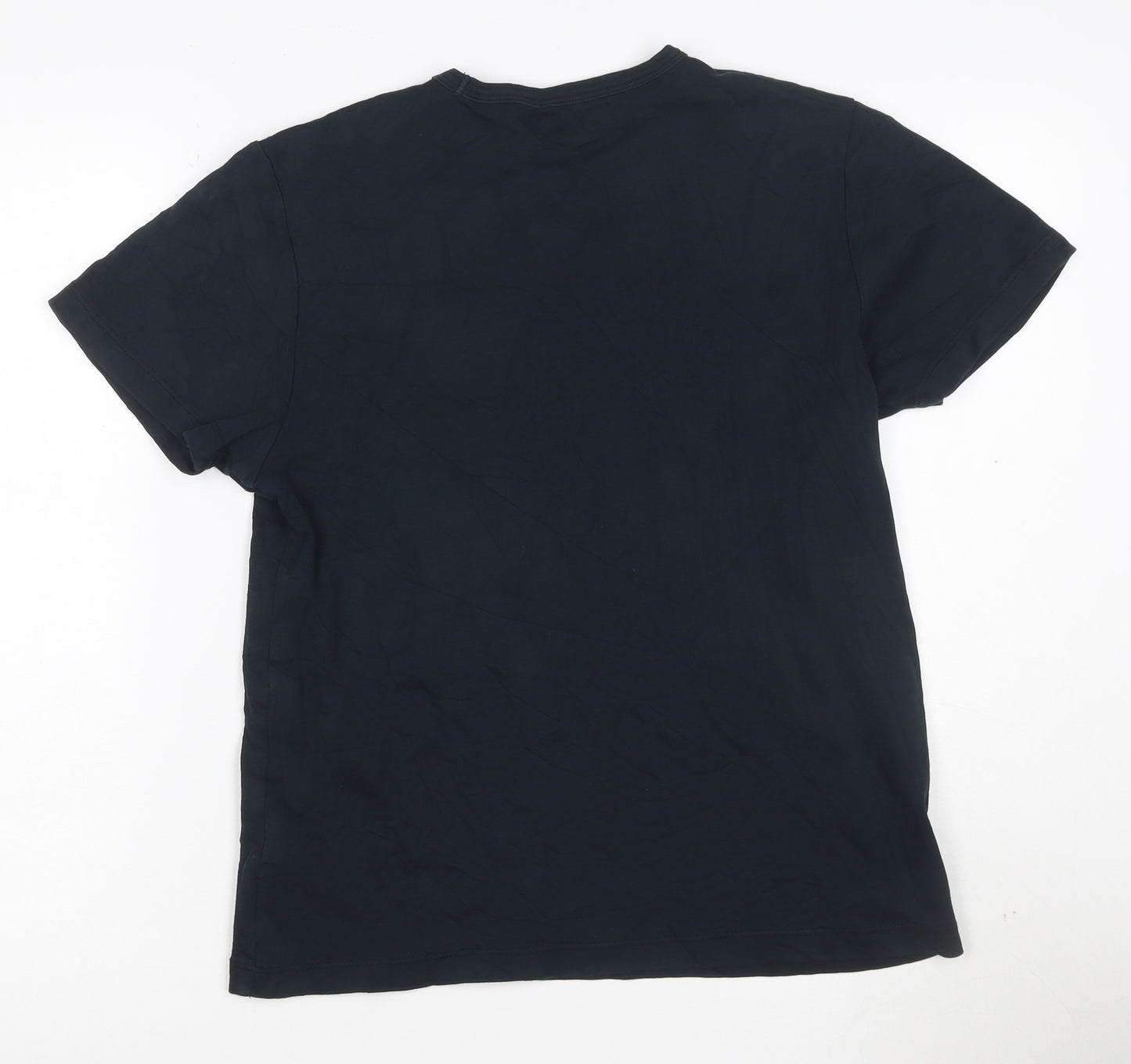 River Island Women's Black V-Neck Cotton T-Shirt Medium