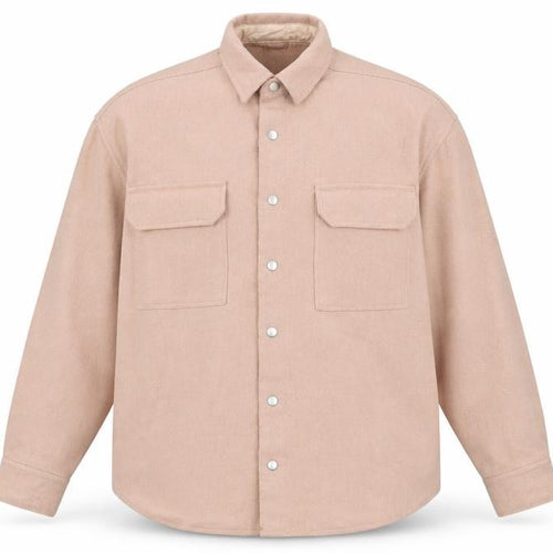 ASOS DESIGN Men's Beige Twill Shirt Jacket M 40in Cotton Blend