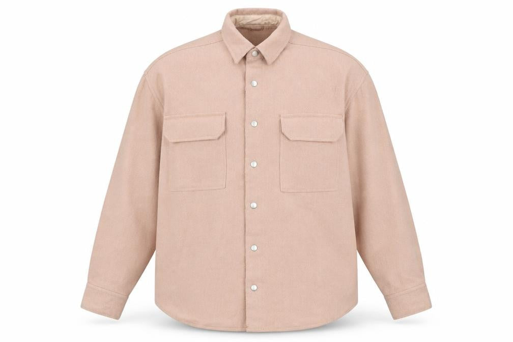 ASOS DESIGN Men's Beige Twill Shirt Jacket M 40in Cotton Blend