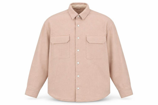ASOS DESIGN Men's Beige Twill Shirt Jacket M 40in Cotton Blend