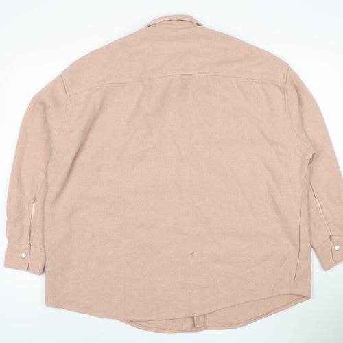 ASOS DESIGN Men's Beige Twill Shirt Jacket M 40in Cotton Blend