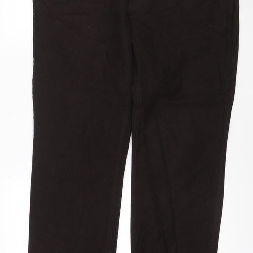 Gemm Mens Black Cotton Chino Trousers 36W 31L Regular Fit
