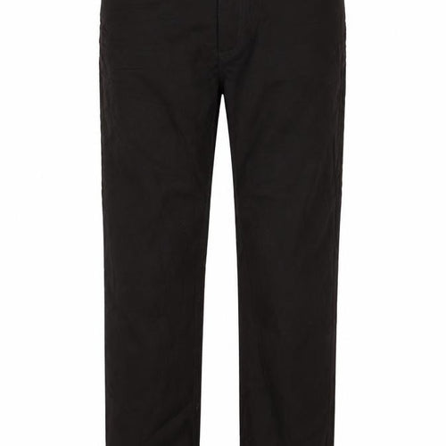 Gemm Mens Black Cotton Chino Trousers 36W 31L Regular Fit