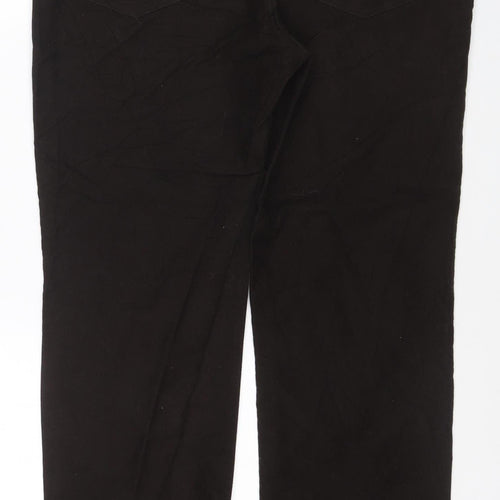 Gemm Mens Black Cotton Chino Trousers 36W 31L Regular Fit