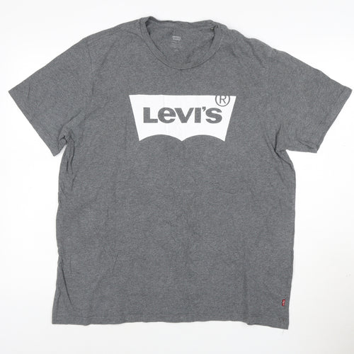 Levi's Men's Grey Short Sleeve Crew Neck T-Shirt Size L