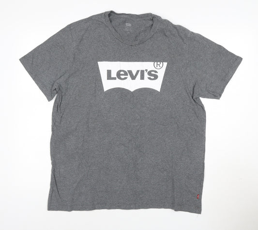 Levi's Men's Grey Short Sleeve Crew Neck T-Shirt Size L