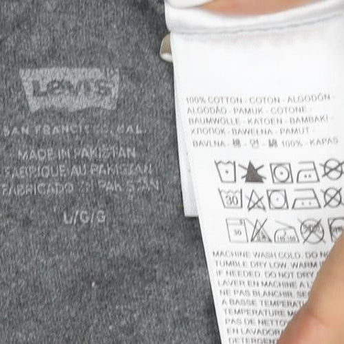 Levi's Men's Grey Short Sleeve Crew Neck T-Shirt Size L