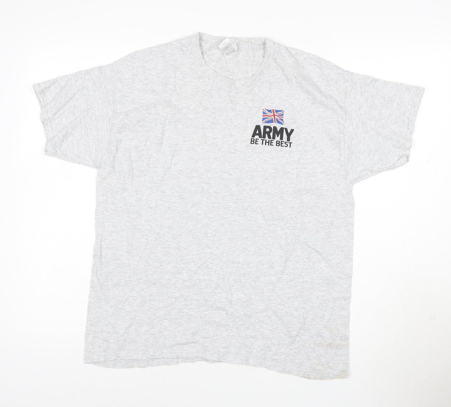 Fruit of the Loom Men's Grey Army Be The Best Logo T-Shirt L