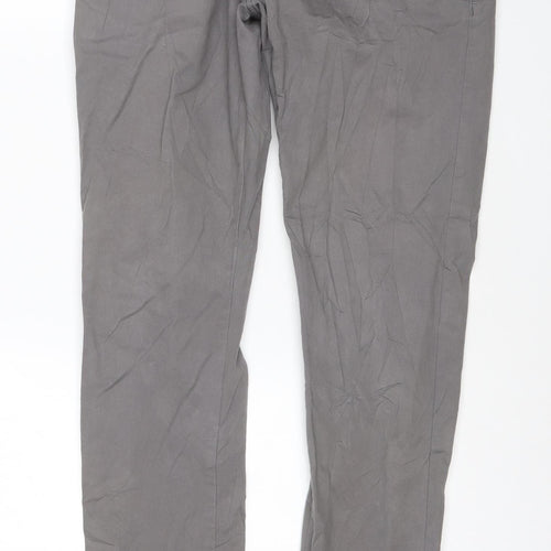 Next Men’s Grey Regular Fit Chino Trousers 33W 32L Cotton Stretch