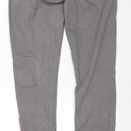 Next Men’s Grey Regular Fit Chino Trousers 33W 32L Cotton Stretch