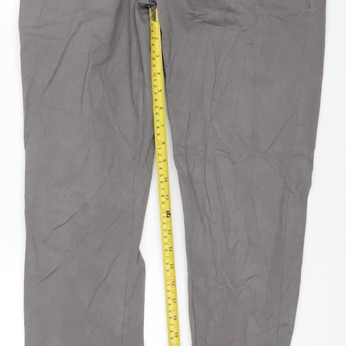 Next Men’s Grey Regular Fit Chino Trousers 33W 32L Cotton Stretch