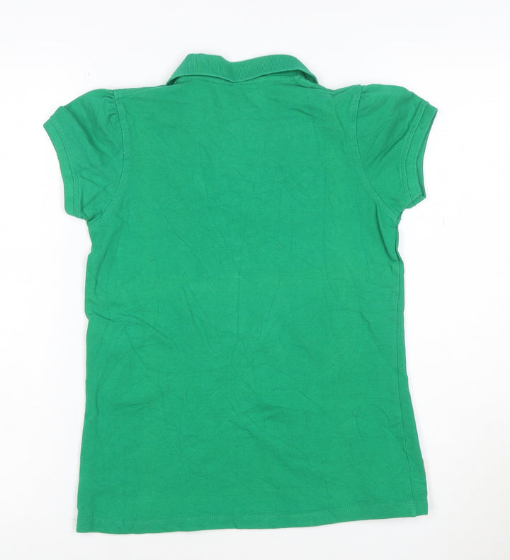 Polo Girls Green Short Sleeve Cotton Polo Shirt 13-14 Years