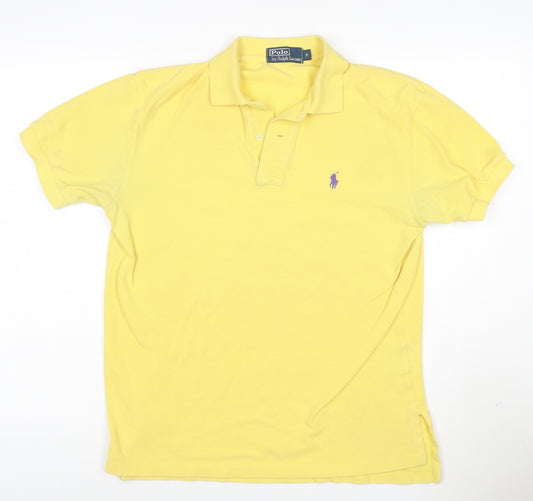 Ralph Lauren Men’s Yellow Classic Fit Cotton Polo Shirt Size S
