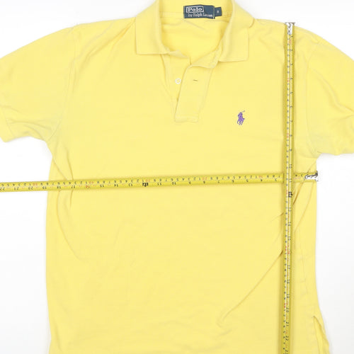 Ralph Lauren Men’s Yellow Classic Fit Cotton Polo Shirt Size S