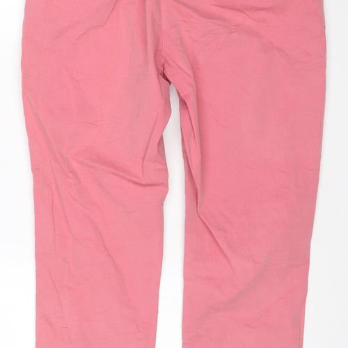 Marks and Spencer Women Pink Straight Cotton Jeans Size 14