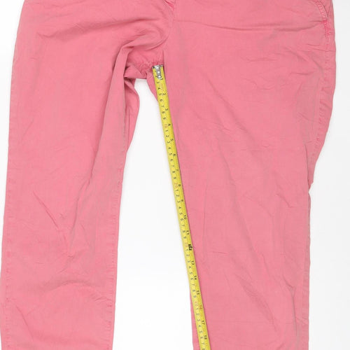 Marks and Spencer Women Pink Straight Cotton Jeans Size 14